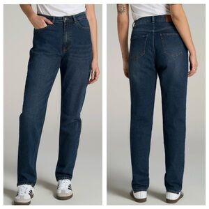 American Tall Size 28T Emma high rise relaxed tapered jeans